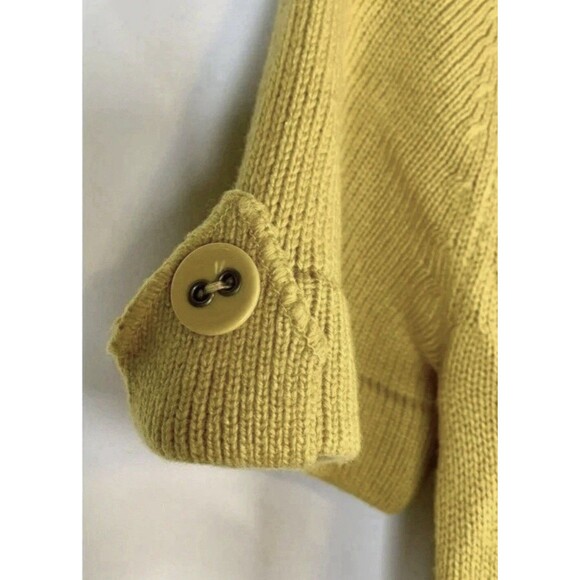 Forever 21 Mustard Wool Blend SnapCropped Short Sleeve Cardigan Women Medium - Picture 3 of 10